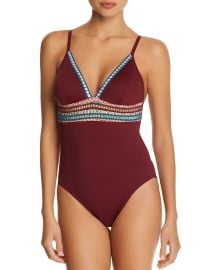 La Blanca Running Stitch One Piece Swimsuit at Bloomingdales